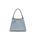 Fendi Way Medium Denim Shoulder Bag in Light Blue