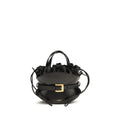 Balmain Shuffle Mini Leather Bucket Bag in Black