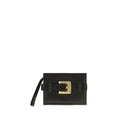 Balmain Anthem Leather Clutch Bag in Black