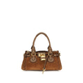 Chloé Paddington Suede Leather Handbag in Tan Brown