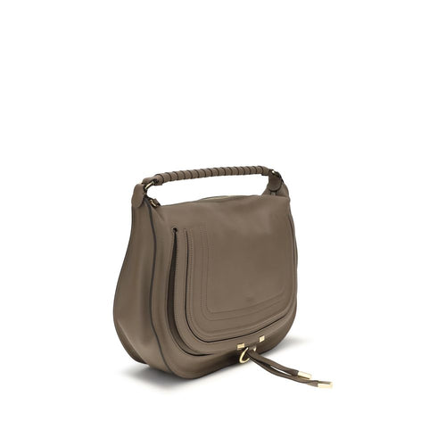 Chloé Marcie Large Leather Shoulder Bag in Cement Pink