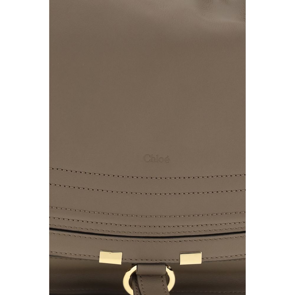 Chloé Marcie Large Leather Shoulder Bag in Cement Pink