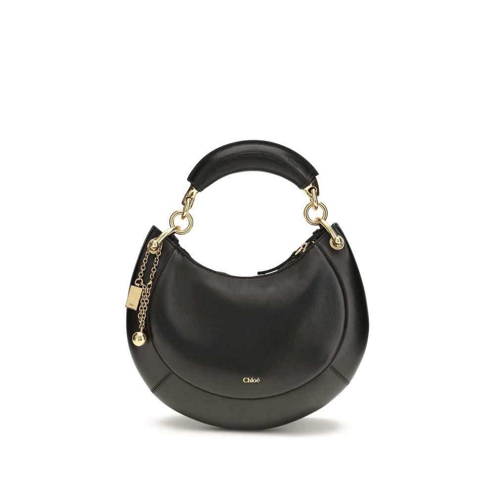 Chloé Marcie Small Leather Shoulder Bag in Black