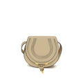 Chloé Small Marcie Leather Shoulder Bag in Beige