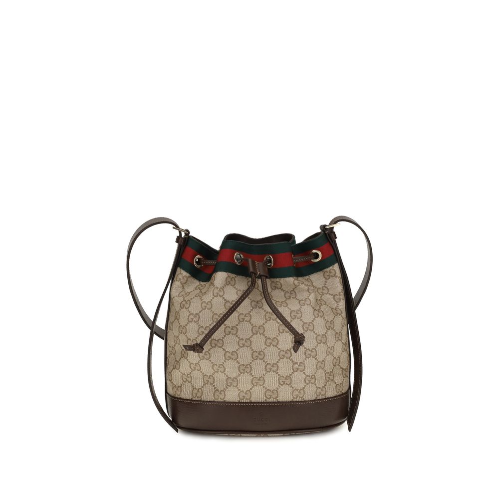 Gucci Venice GG Supreme Mini Bucket Bag in Beige Ebony