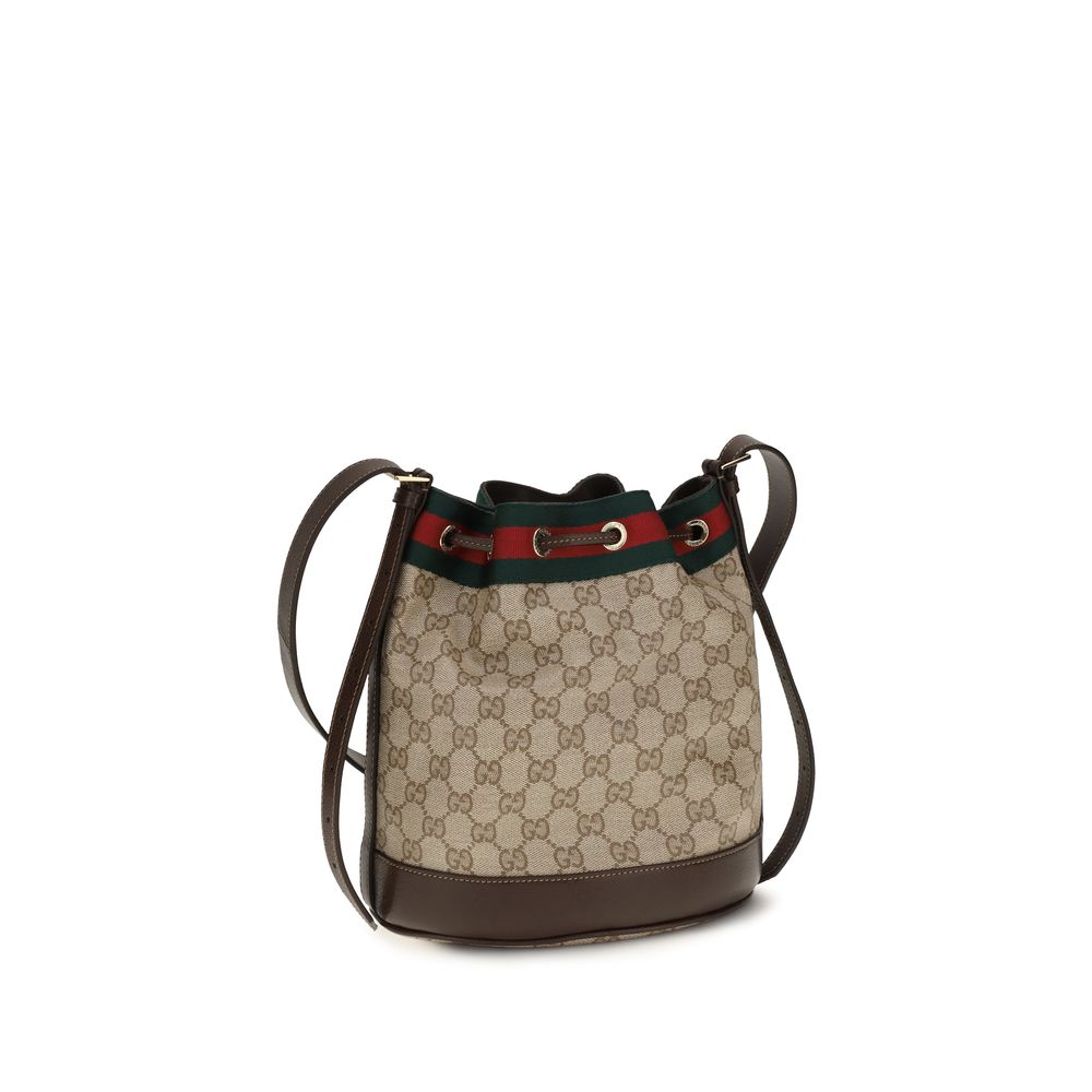 Gucci Venice GG Supreme Mini Bucket Bag in Beige Ebony