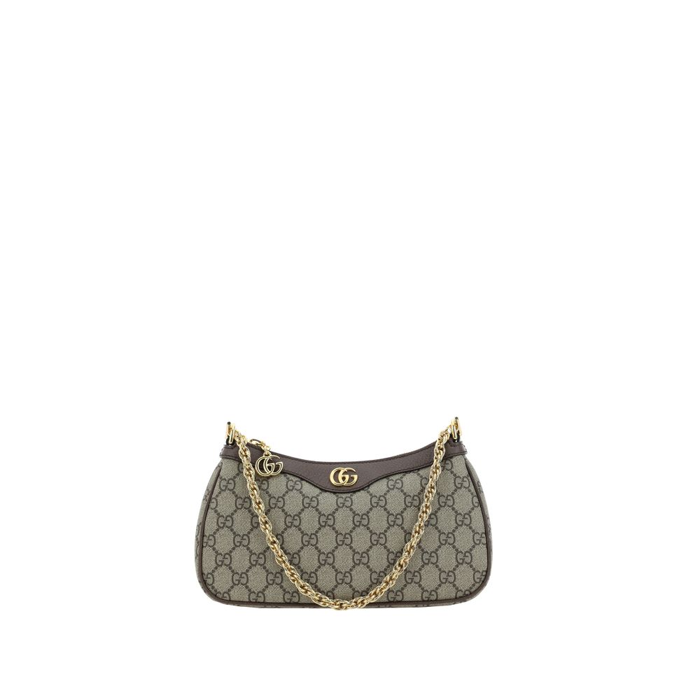 Gucci Ophidia GG Supreme Shoulder Bag in Beige and Ebony