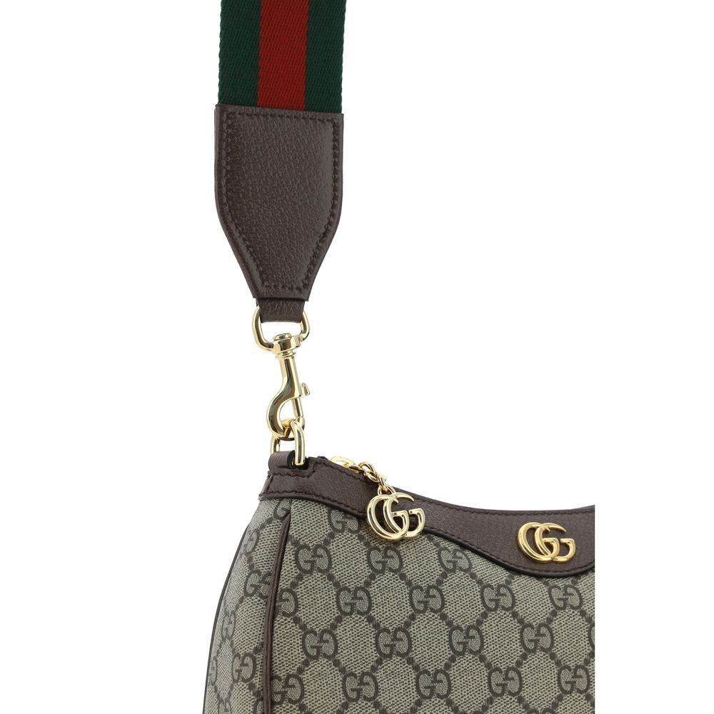 Gucci Ophidia GG Supreme Shoulder Bag in Beige and Ebony