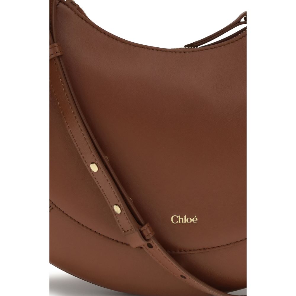 Chloé Marcie Brown Calf Leather Shoulder Bag