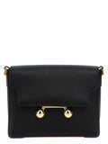 Marni Trunkaroo Medium Calf Leather Shoulder Bag Black