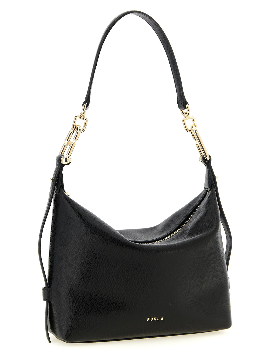 Furla Black Calfskin Shoulder Bag