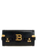 Balmain B-Buzz 23 Leather Wallet on Chain Black