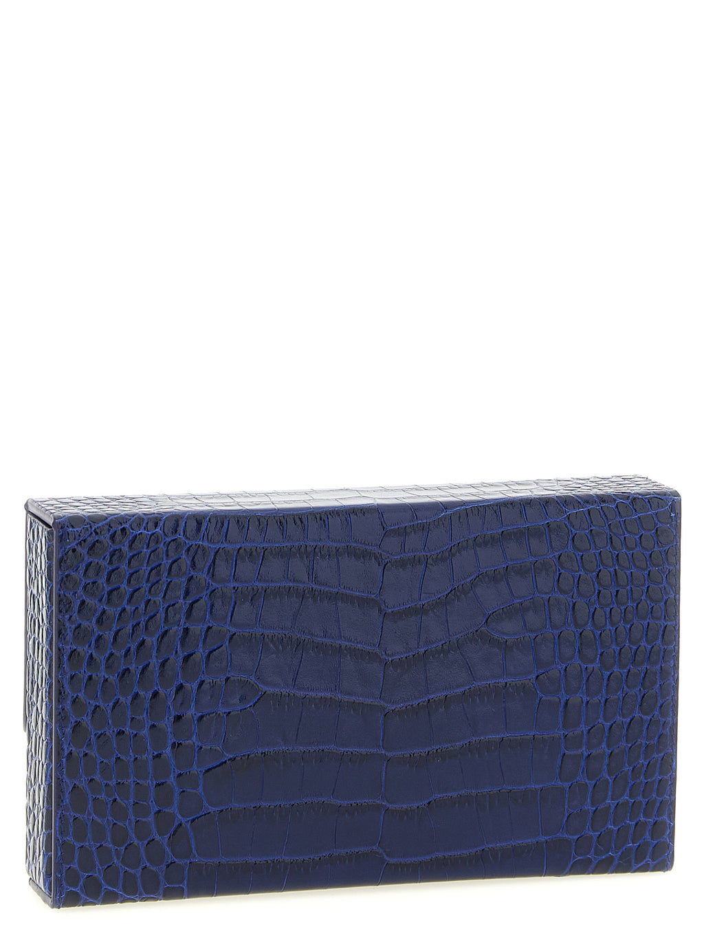 Tom Ford Embossed Leather Clutch Blue