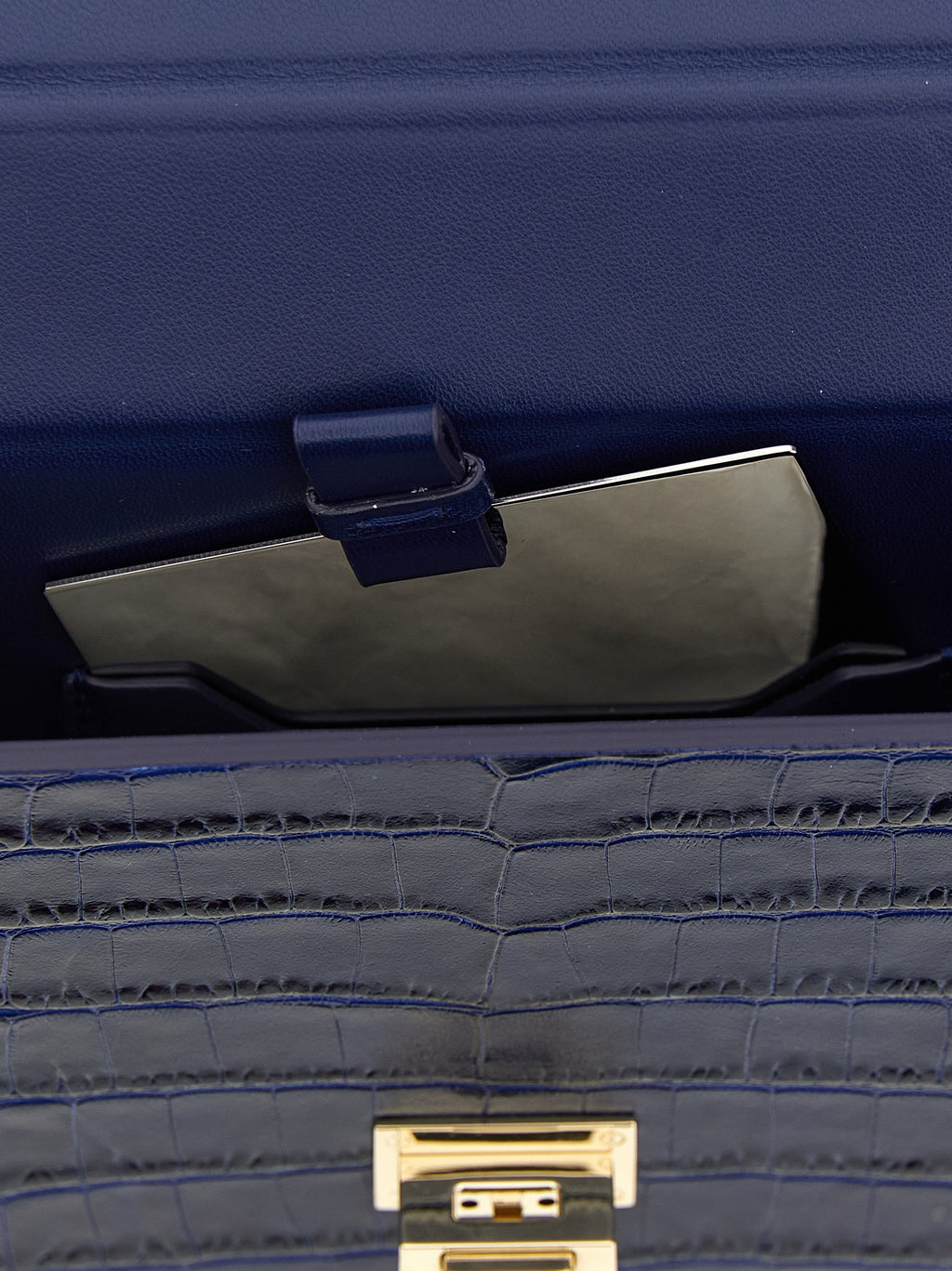Tom Ford Embossed Leather Clutch Blue