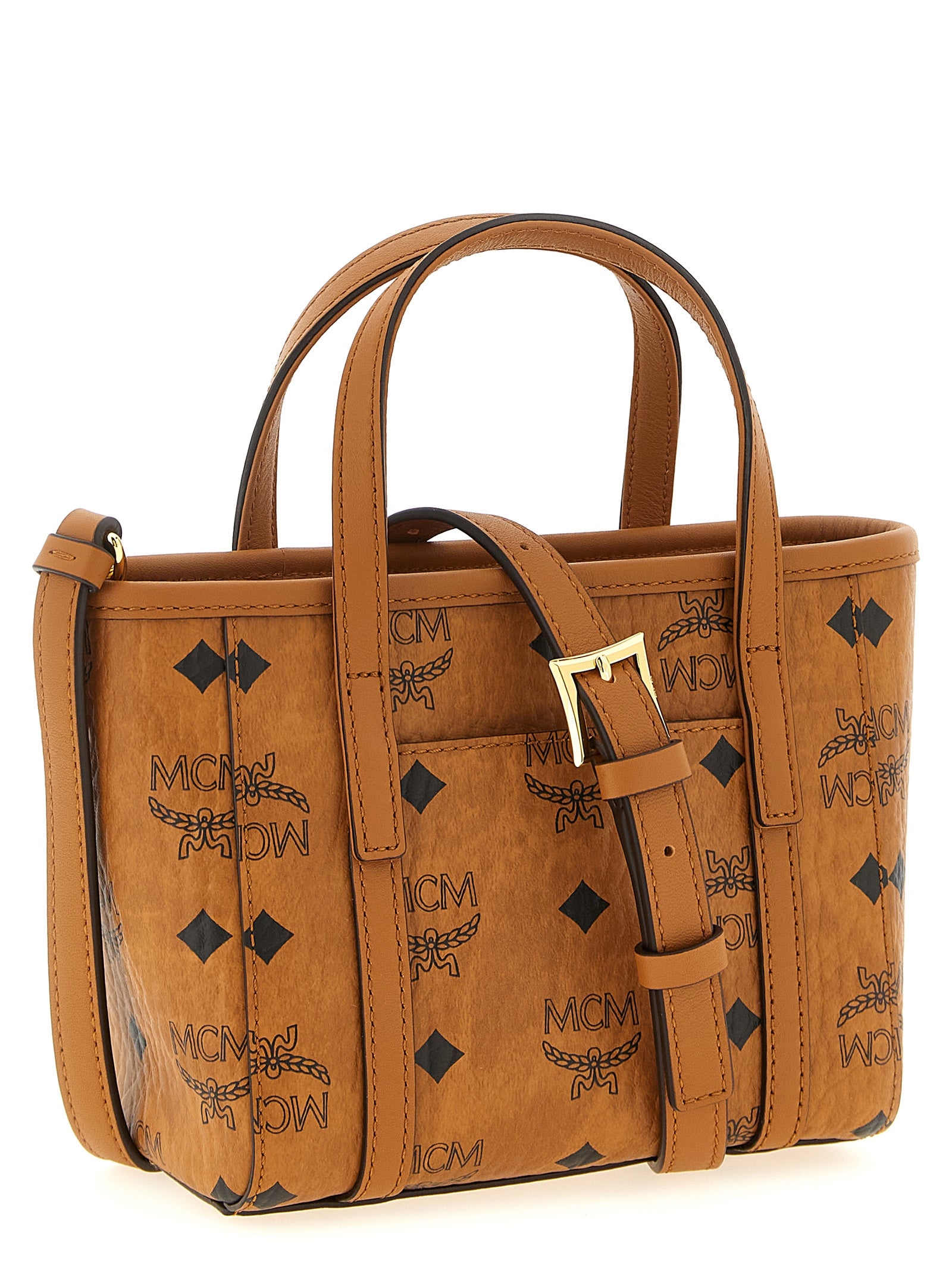 MCM Toni X-Mini Shopper Brown