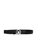 Versace Medusa Leather Belt Black Silver Medusa