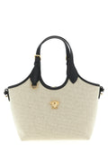 Versace La Medusa Mini Canvas Tote Bag Natural