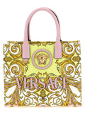 Versace Spring Barocco Canvas Tote Bag Pink