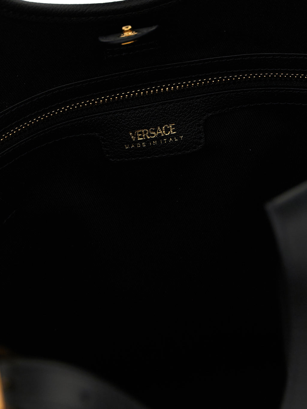 Versace La Medusa Medium Canvas Tote Bag Black