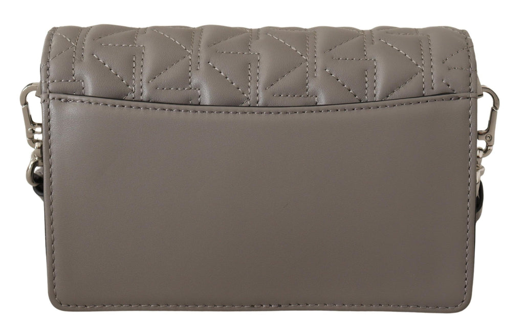 Karl Lagerfeld K/Kurl Quilted Crossbody Bag in Light Grey
