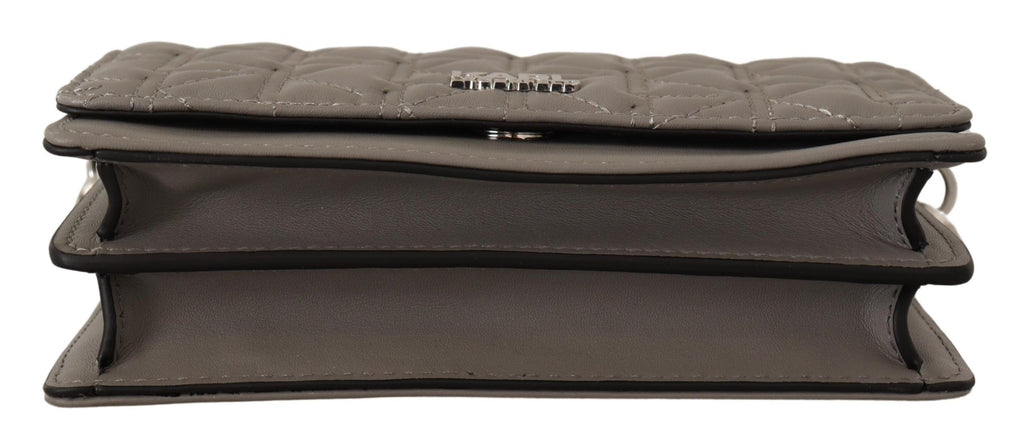 Karl Lagerfeld K/Kurl Quilted Crossbody Bag in Light Grey
