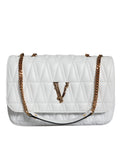 Versace Virtus Quilted Crossbody Bag White