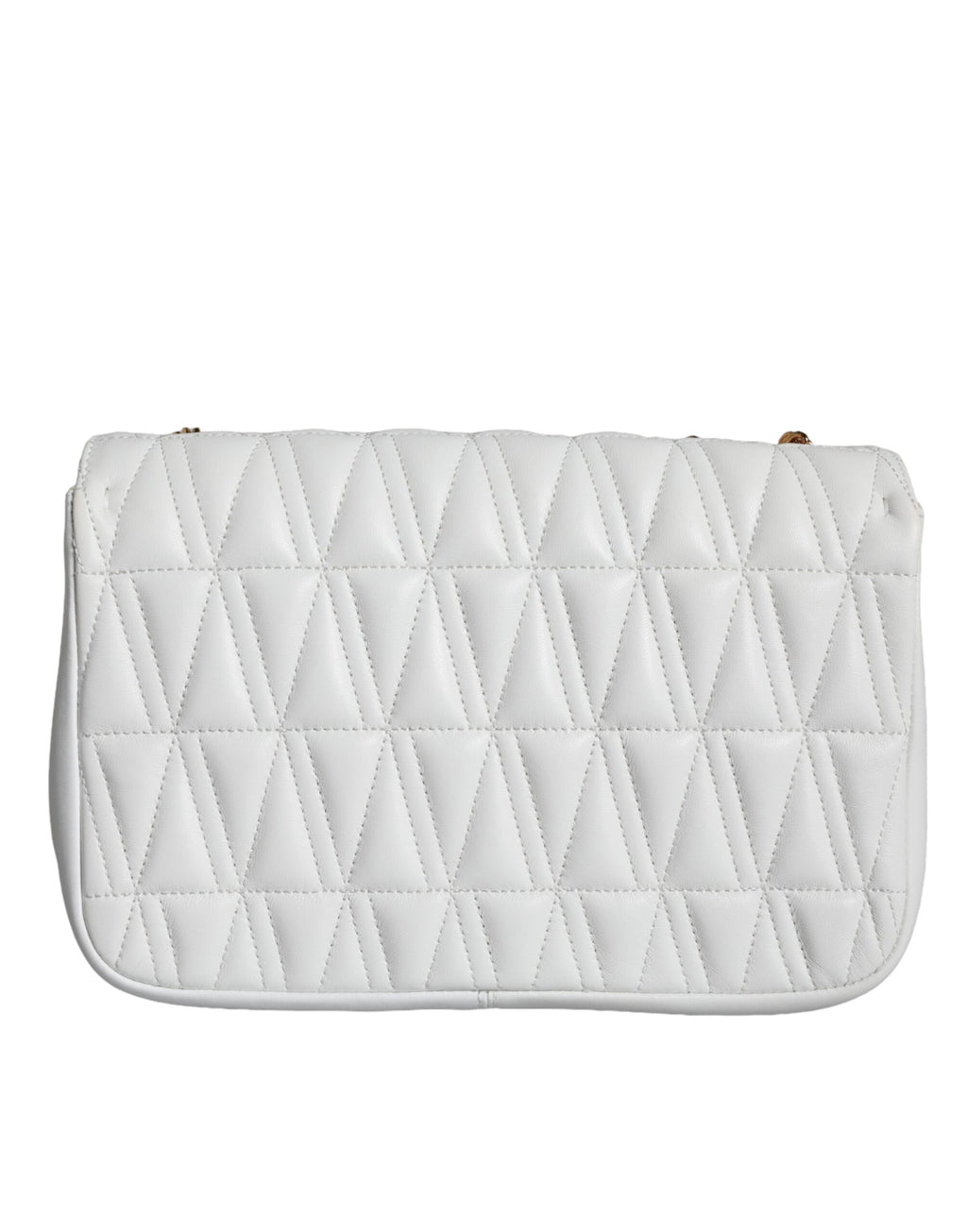 Versace Virtus Quilted Crossbody Bag White