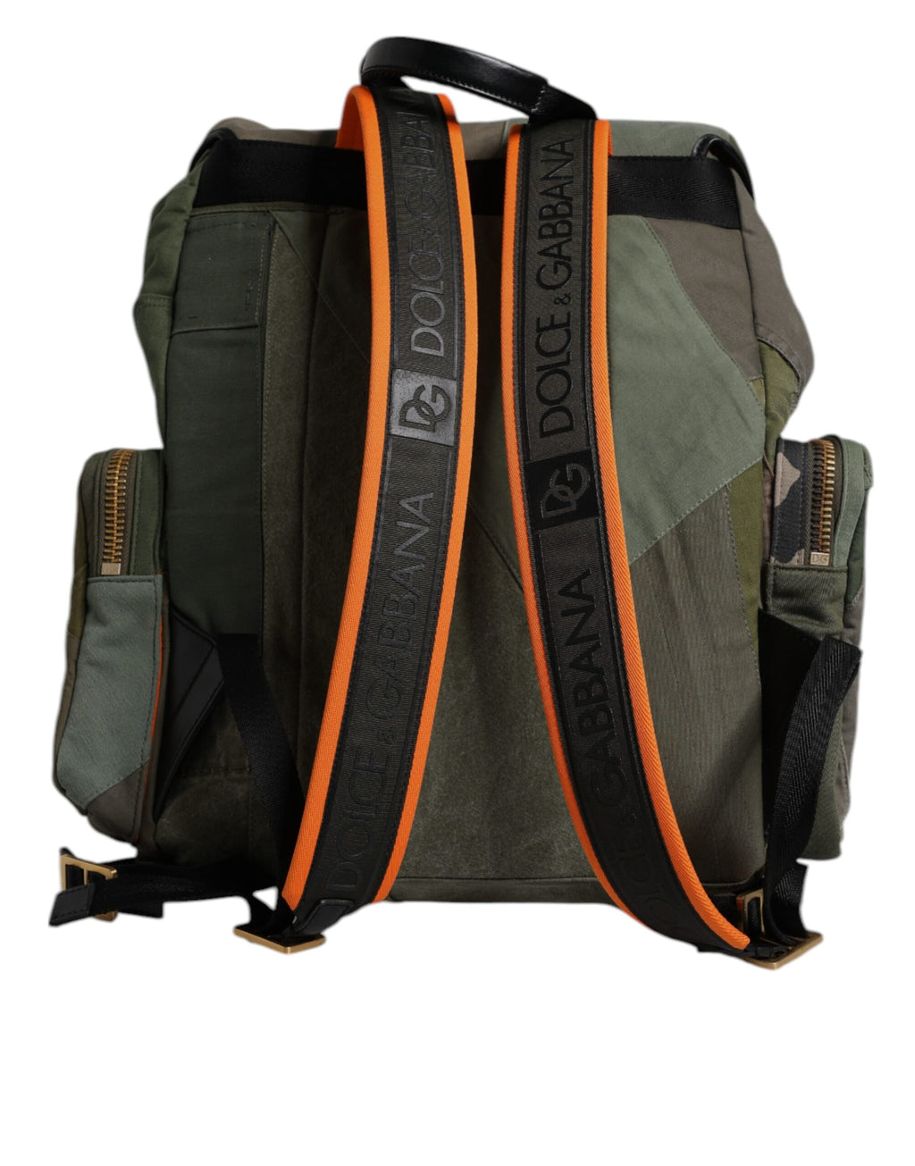 Dolce & Gabbana Camouflage Patchwork Backpack in Military Green