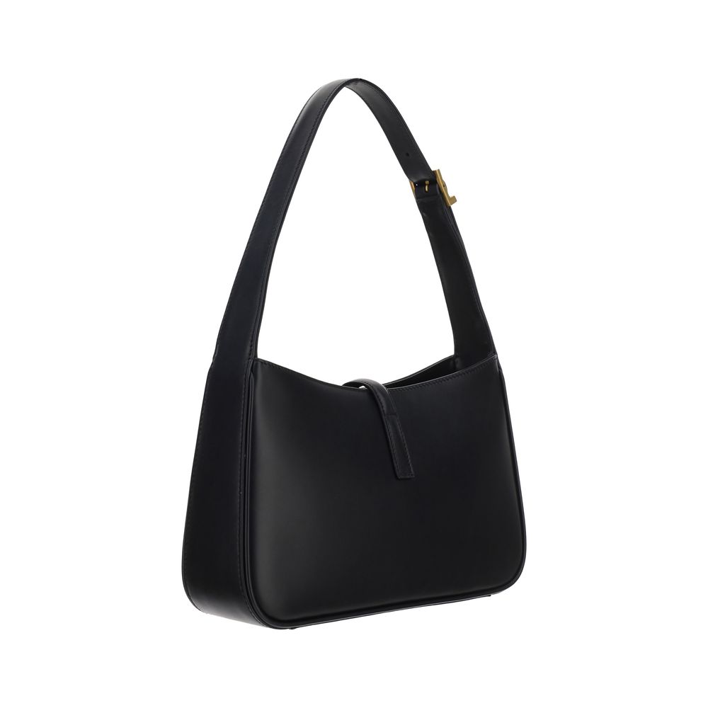 Saint Laurent Le 5 à 7 Shoulder Bag Black Smooth Leather Cassandre Logo