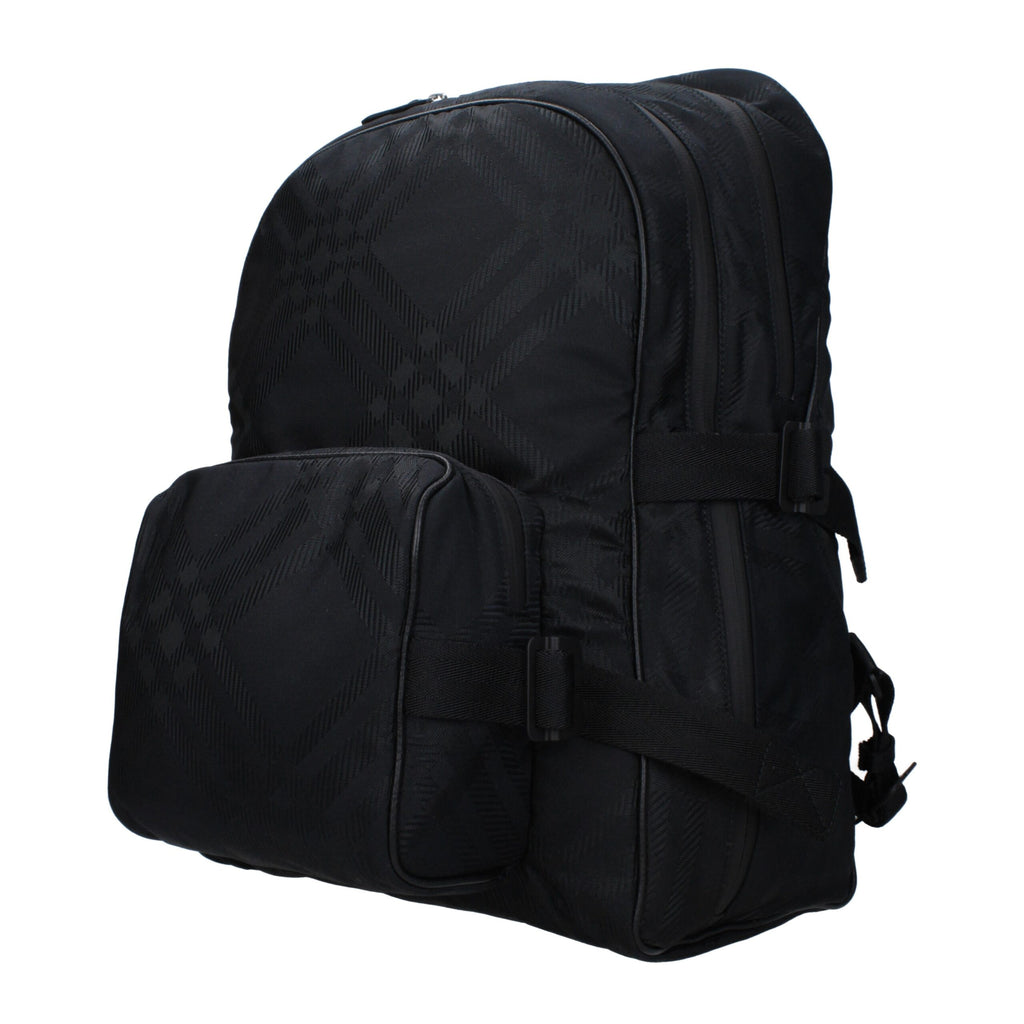 Burberry Check Large Fabric Backpack Black
