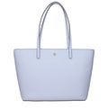 Tory Burch Leather Tote Bag Light Blue