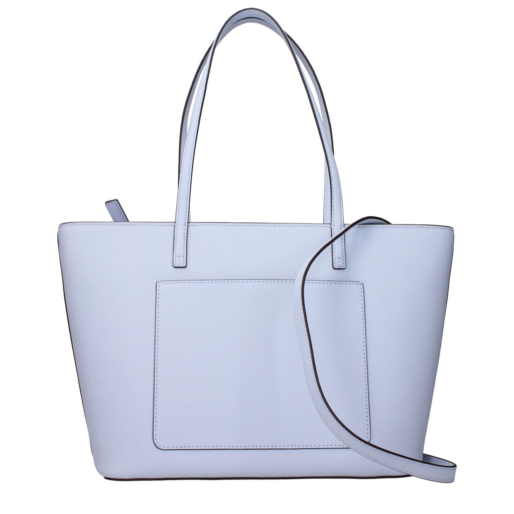 Tory Burch Leather Tote Bag Light Blue