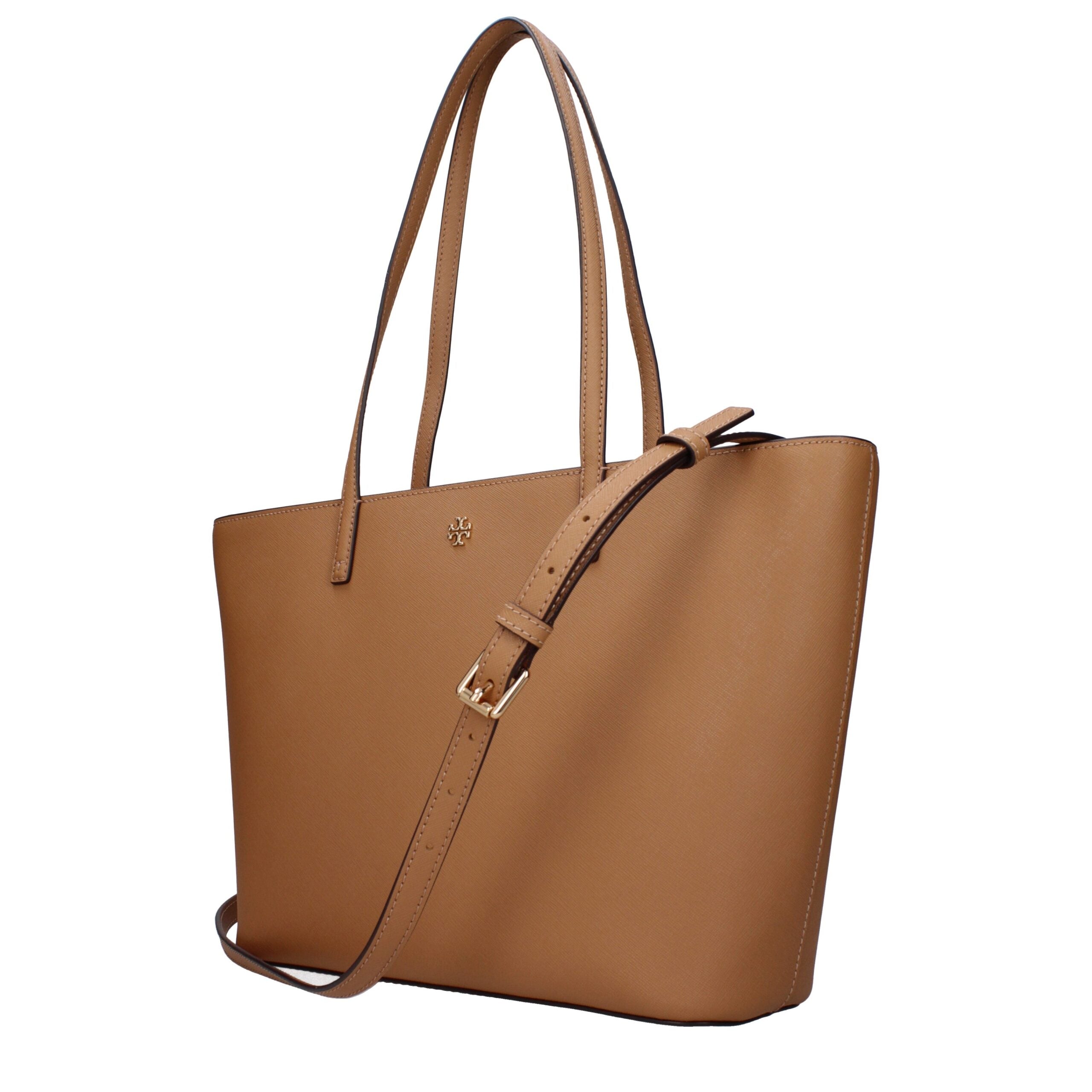 Tory Burch Leather Tote Bag Tan Brown