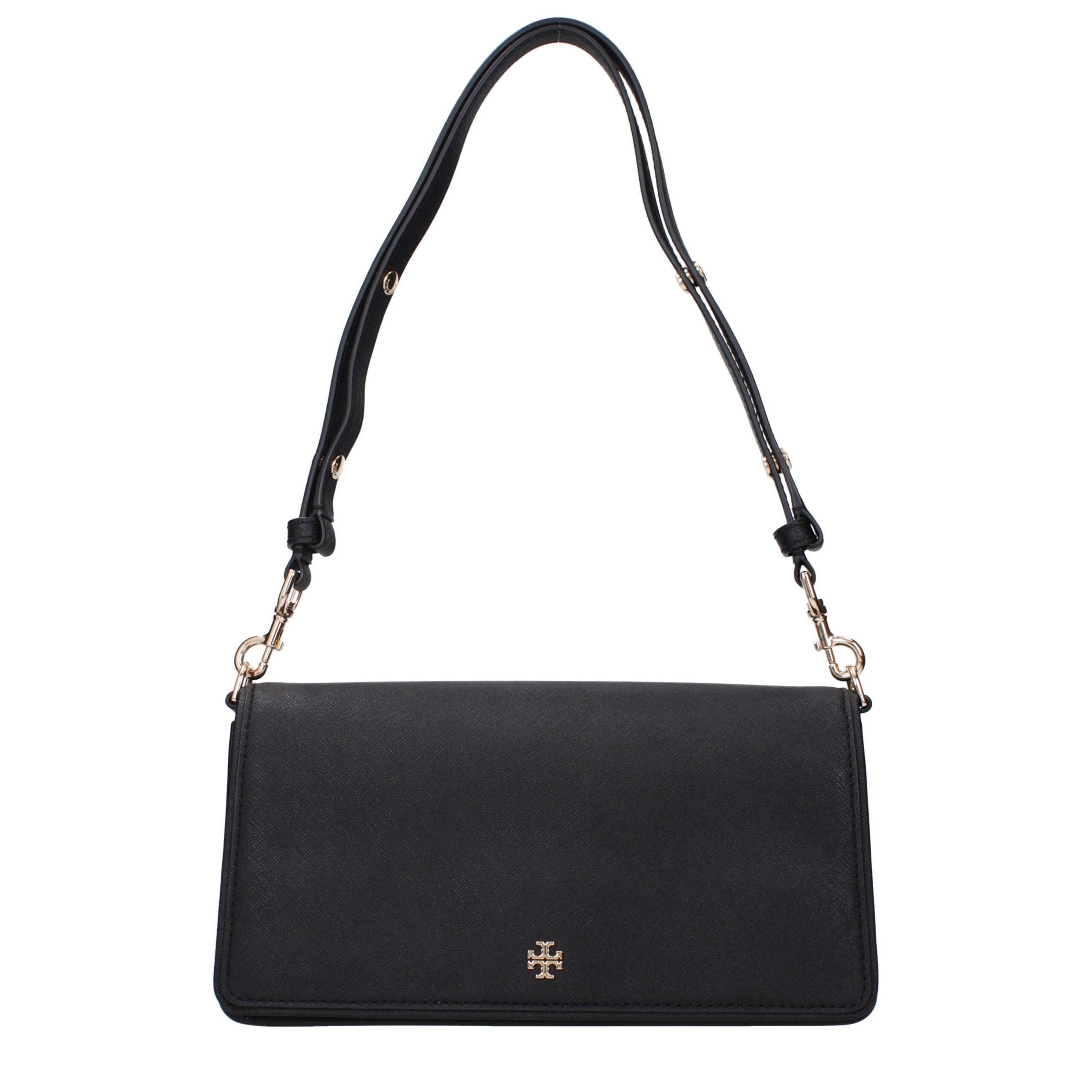 Tory Burch Leather Shoulder Bag Black
