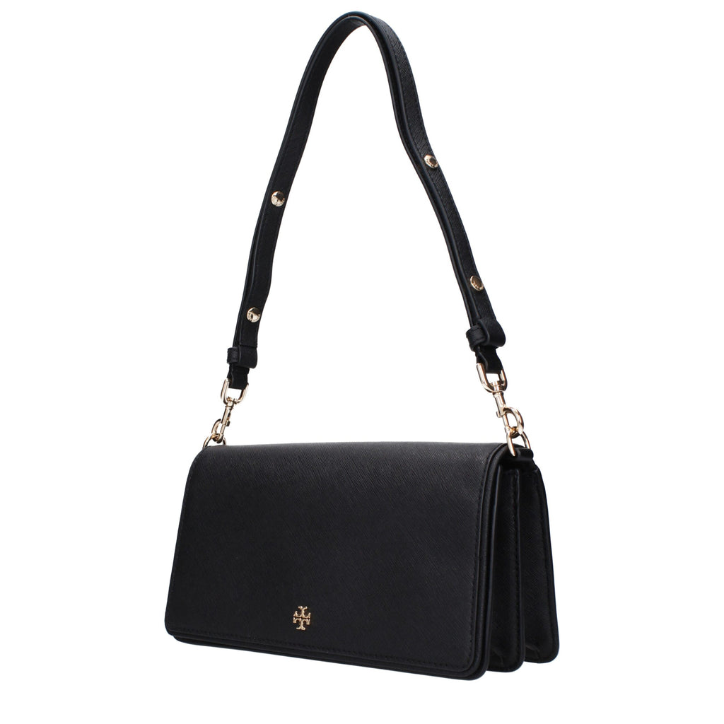 Tory Burch Leather Shoulder Bag Black