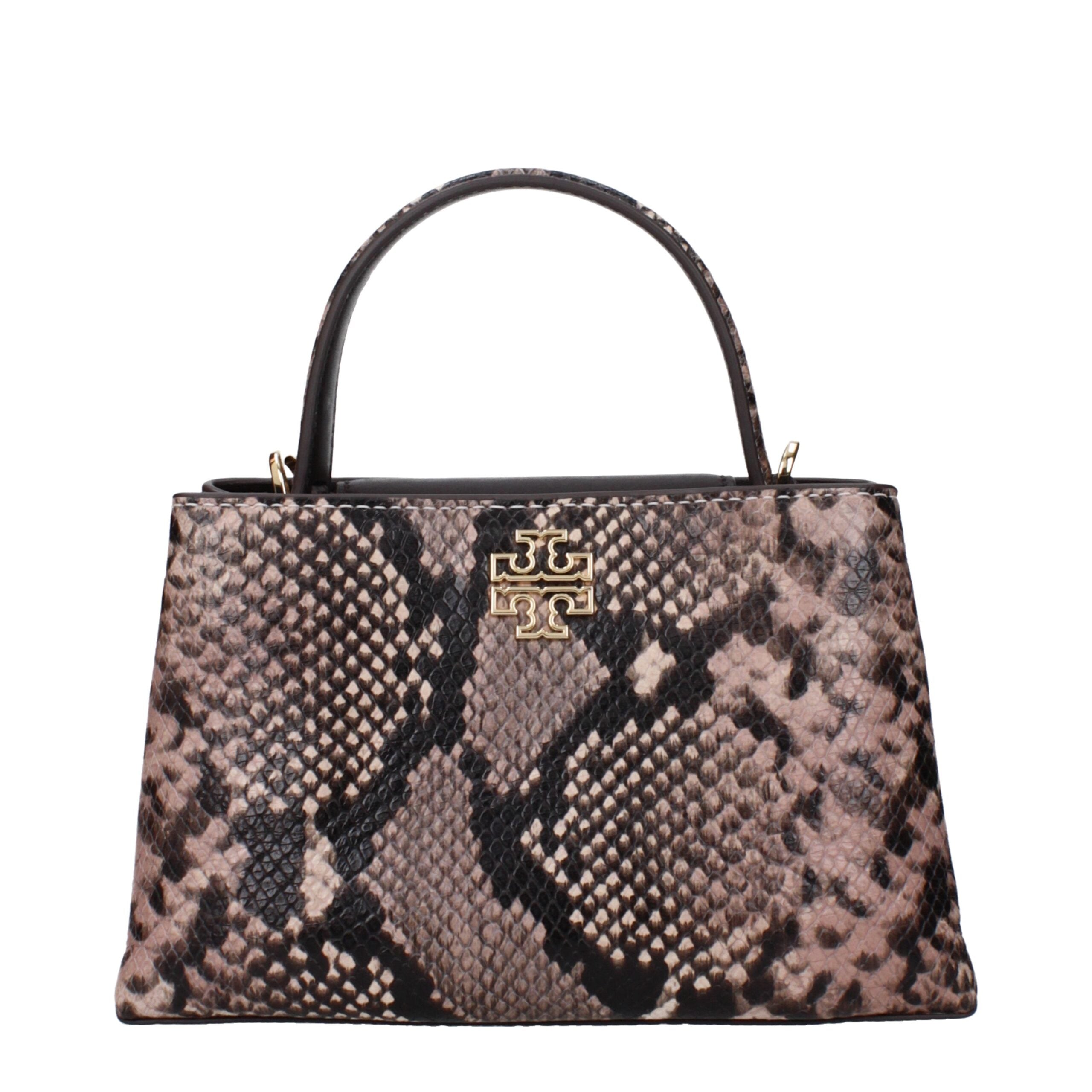Tory Burch Top Handle Bag Python-Effect Leather Pink