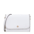 Tory Burch Fleming Chain Wallet Leather White