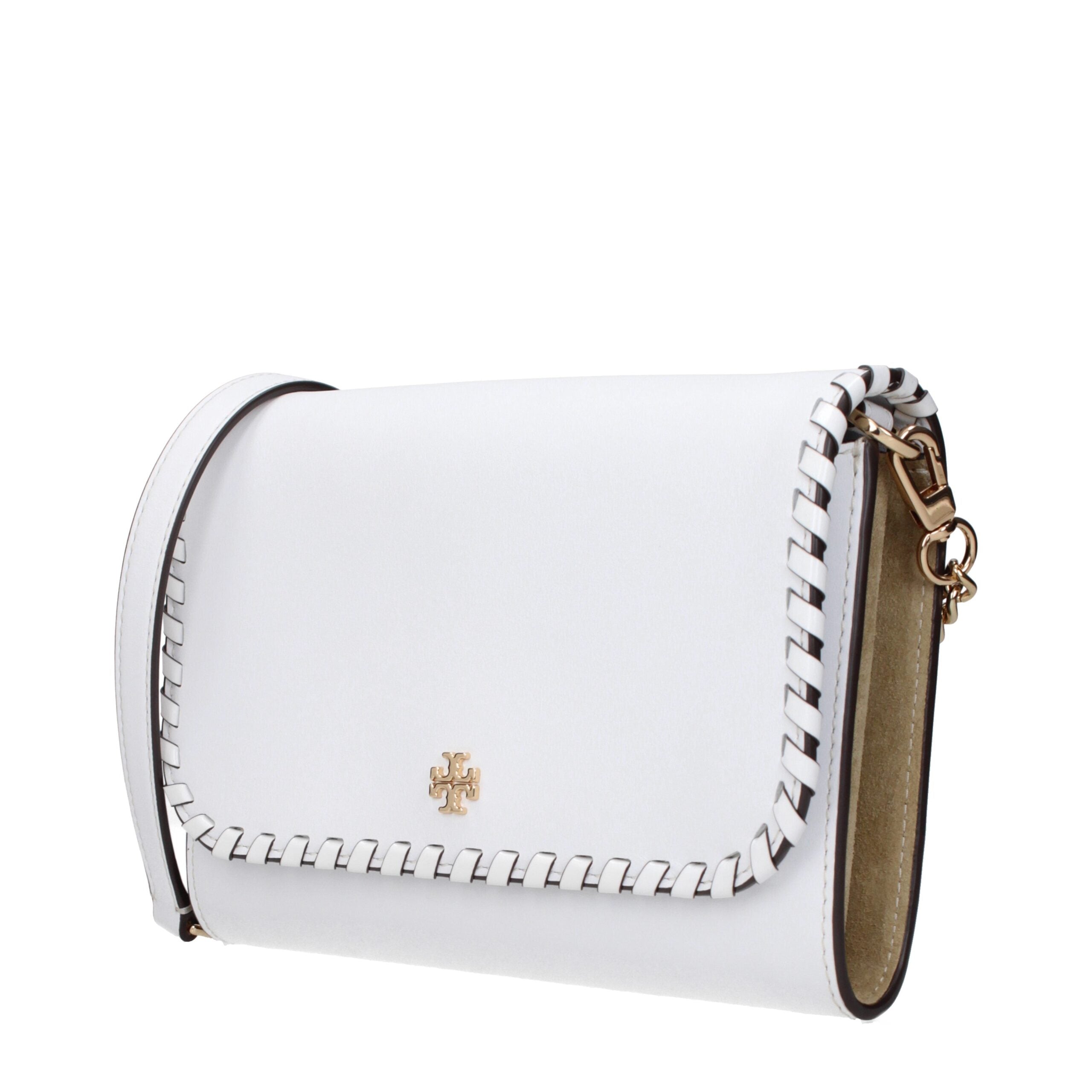 Tory Burch Fleming Chain Wallet Leather White