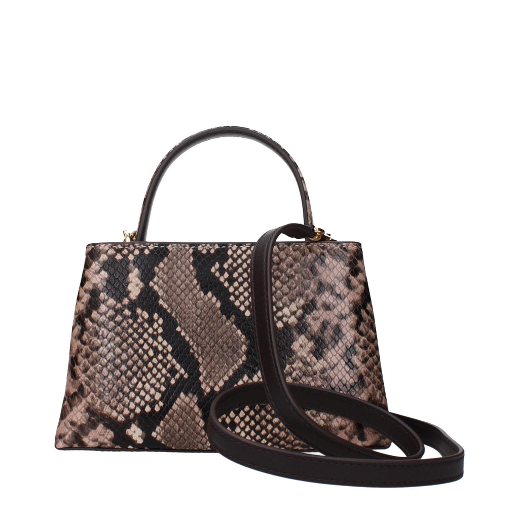Tory Burch Top Handle Bag Python-Effect Leather Pink