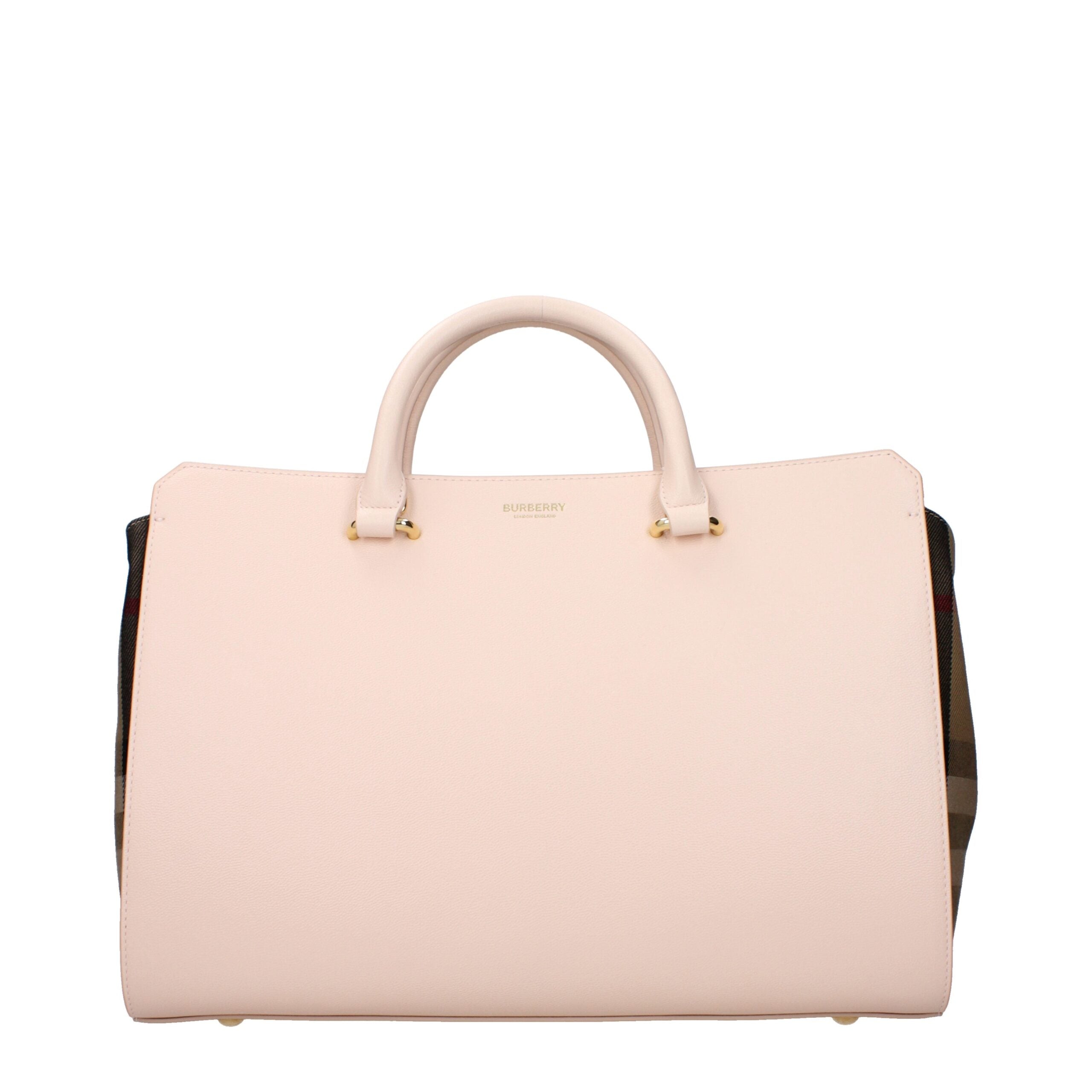 Burberry Medium Leather Tote Bag Soft Pink