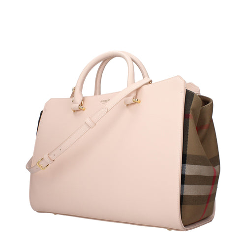 Burberry Medium Leather Tote Bag Soft Pink