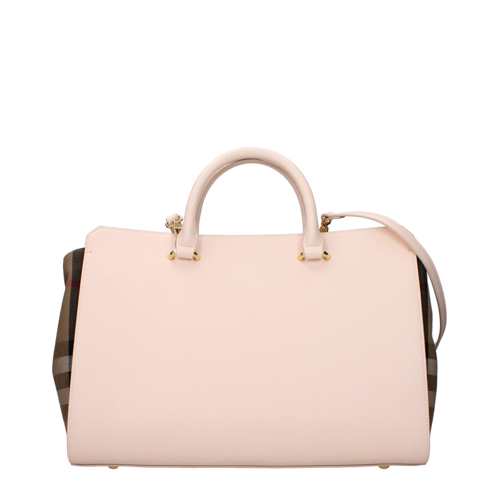Burberry Medium Leather Tote Bag Soft Pink