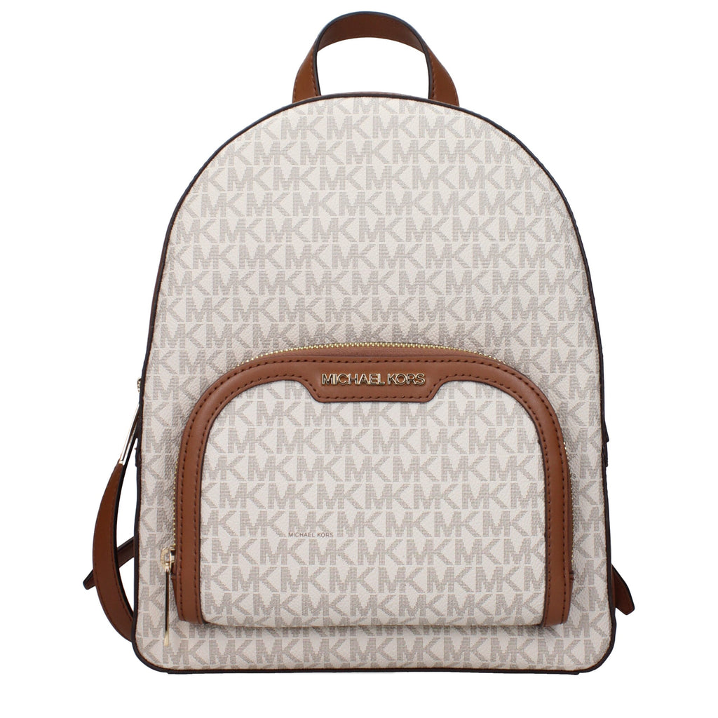 Michael Kors Jaycee Medium Signature Logo Backpack Vanilla