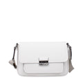 Michael Kors Bradshaw Medium Leather Messenger Bag Optic White