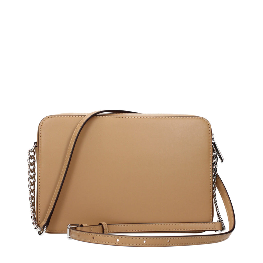 Michael Kors Jet Set Large Woven Crossbody Bag Peanut