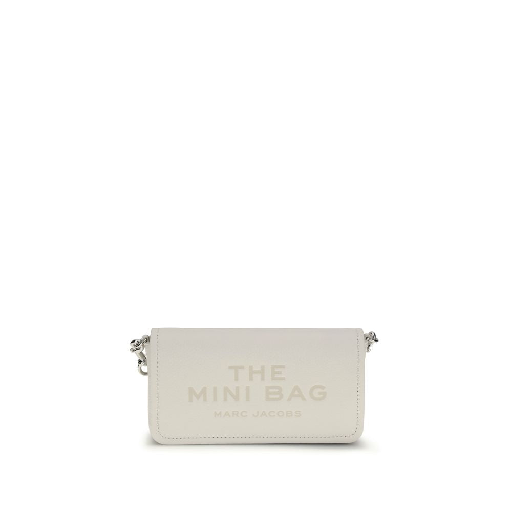 Marc Jacobs The Mini Bag Shoulder Bag Grained Leather Cotton/Silver