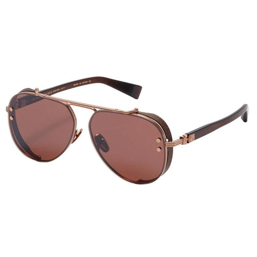 Balmain BPS-125E Aviator Sunglasses Rose Gold Stainless Steel
