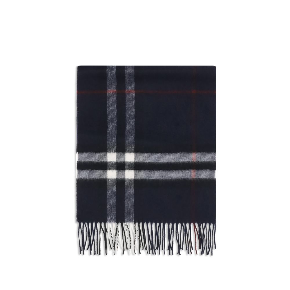 Burberry Classic Check Cashmere Scarf Navy