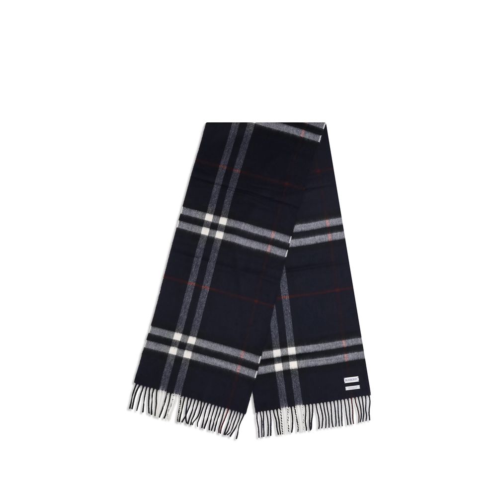 Burberry Classic Check Cashmere Scarf Navy