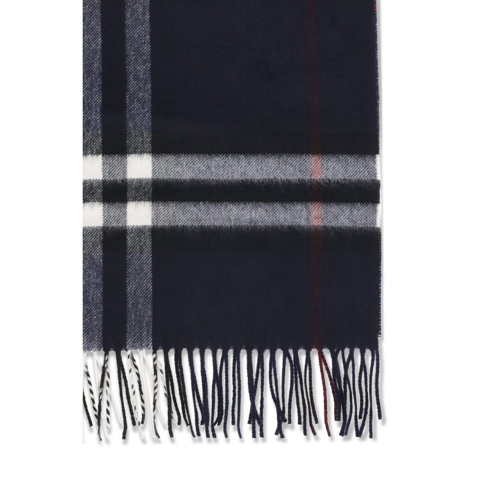 Burberry Classic Check Cashmere Scarf Navy
